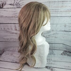 Esmee 24 Inch Long Wavy Wigs for Women Brown Ombre Ash Blonde Heat Resistant Hai